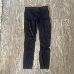 Lulu lemon fast and free high rise legging with pockets and draw cord